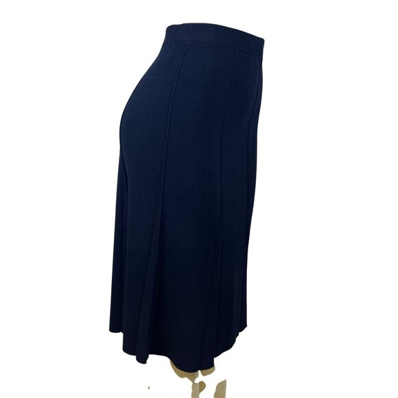 Marisa Christina Women’s Black Rayon & Nylon Midi Skirt Pull-On Size M - Picture 2 of 5